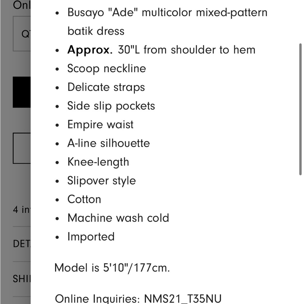 NWT BUSAYO Ade Spaghetti Strap Mixed Batik Tiered Dress Size M Front Pockets - Picture 12 of 12